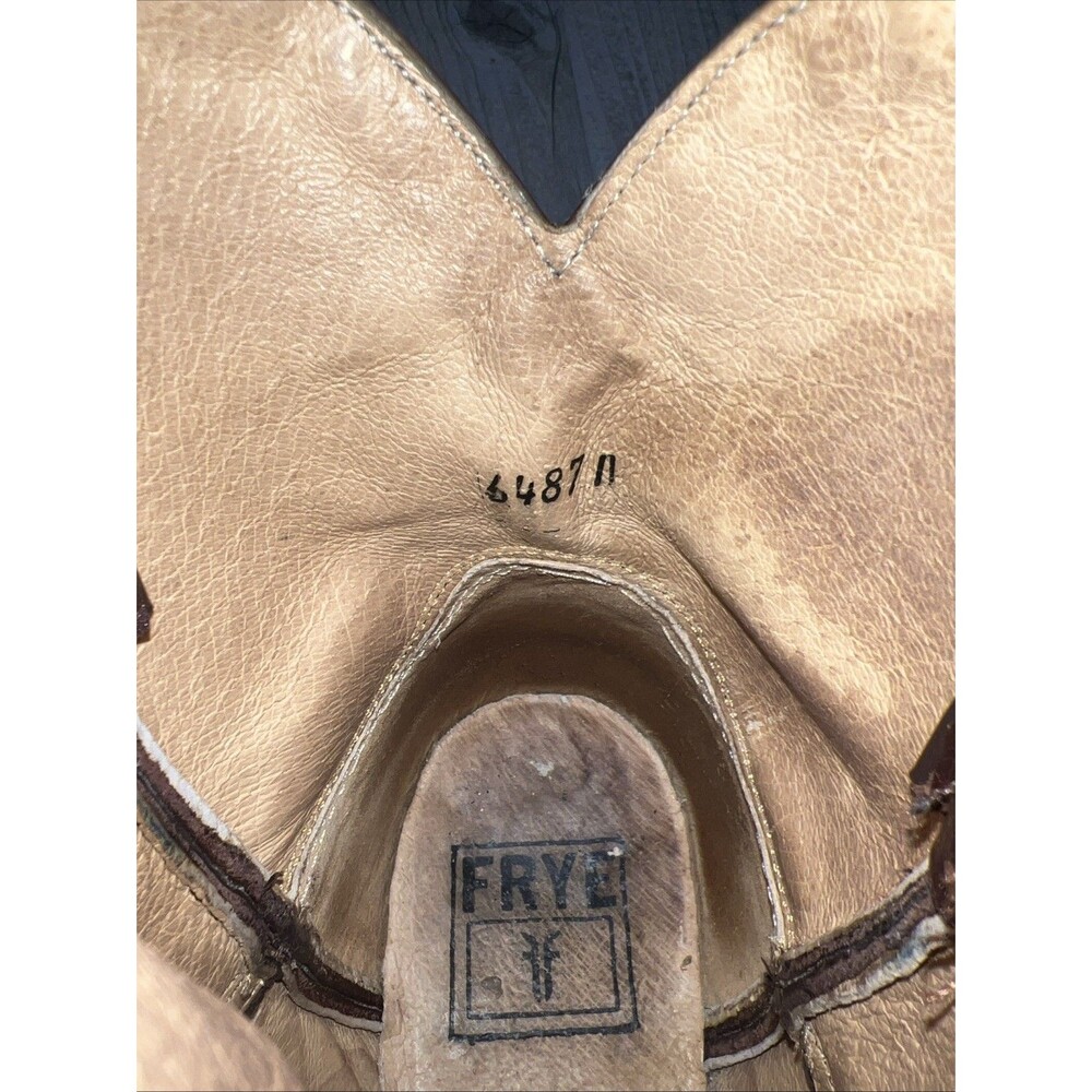 Frye Billy Short Womens Boots Brown Size 8 1/2 Prairie Western  Cottage Core - Picture 4 of 12